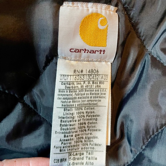 Carhartt Men's Loose Fit Washed Duck Insulated Active Jacket XL Tall - Picture 5 of 8